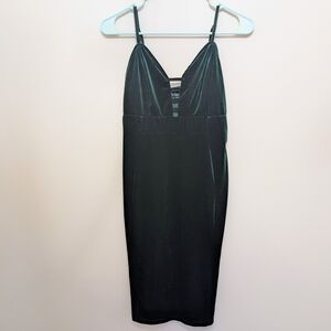Haute Monde Black Velvet Backless Dress